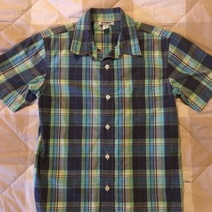 Old Navy Plaid button down short sleeve shirt